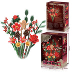 Gingerbread Man Flowers Bouquet Building Toys Plant Bricks DIY Blocks Sets Desktop Decoration Christmas Gifts for Kids Adult - Nezvadne