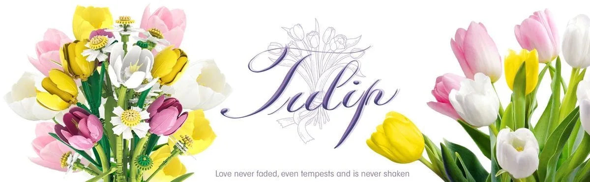 Tulipány včetně vázy - Nezvadne